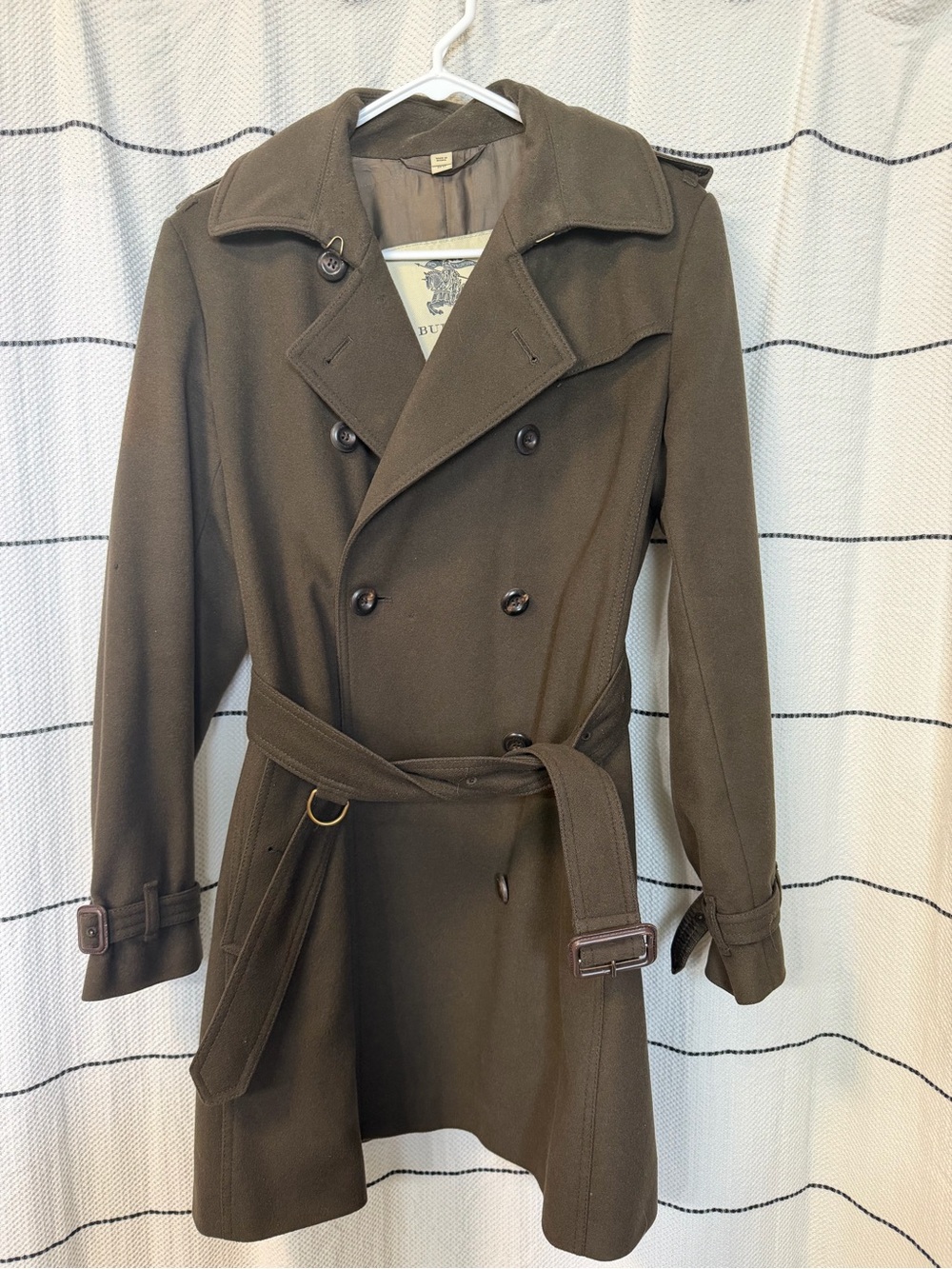 Burberry Brown Trench Coat with Belt